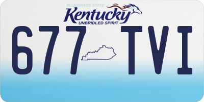 KY license plate 677TVI