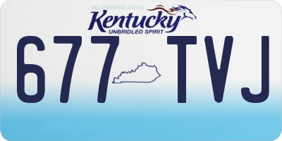 KY license plate 677TVJ