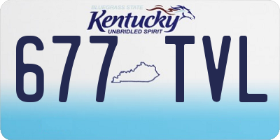 KY license plate 677TVL