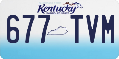 KY license plate 677TVM