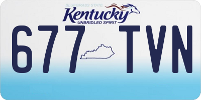 KY license plate 677TVN