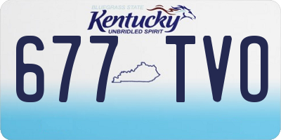 KY license plate 677TVO