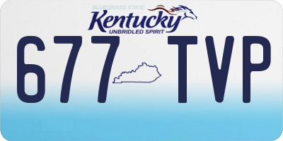KY license plate 677TVP