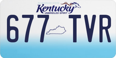 KY license plate 677TVR