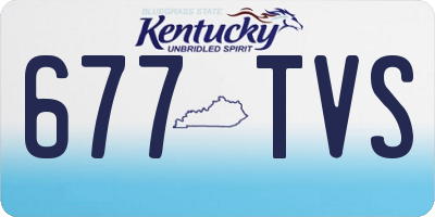 KY license plate 677TVS