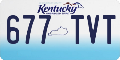 KY license plate 677TVT
