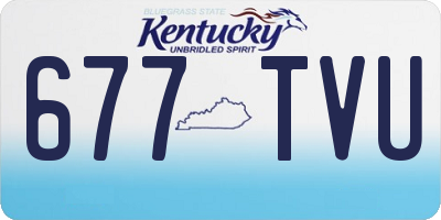 KY license plate 677TVU