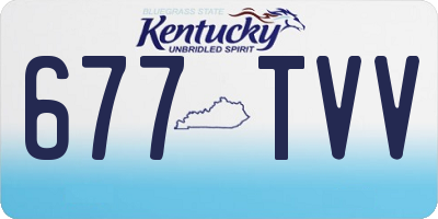 KY license plate 677TVV
