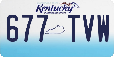 KY license plate 677TVW