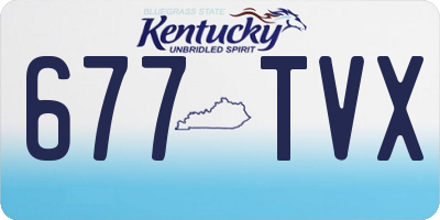 KY license plate 677TVX