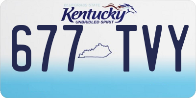KY license plate 677TVY