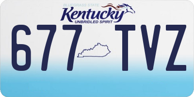 KY license plate 677TVZ