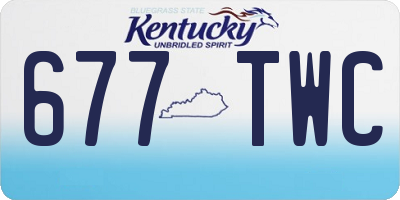 KY license plate 677TWC