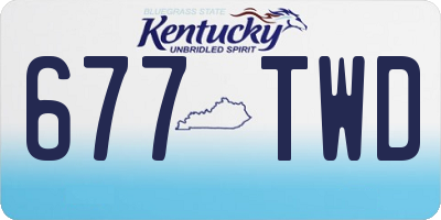 KY license plate 677TWD