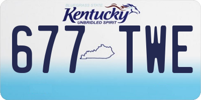 KY license plate 677TWE