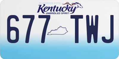 KY license plate 677TWJ