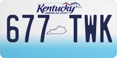 KY license plate 677TWK