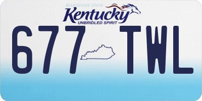 KY license plate 677TWL