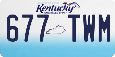 KY license plate 677TWM
