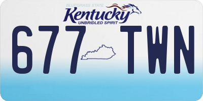 KY license plate 677TWN
