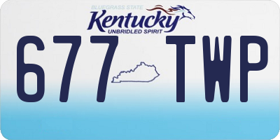 KY license plate 677TWP