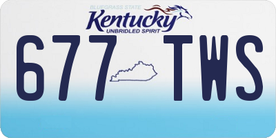KY license plate 677TWS