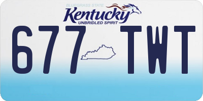 KY license plate 677TWT