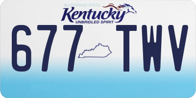 KY license plate 677TWV