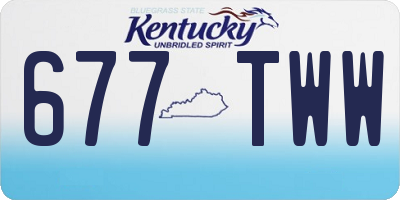 KY license plate 677TWW