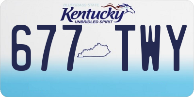 KY license plate 677TWY