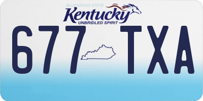 KY license plate 677TXA