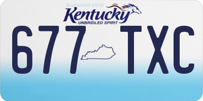 KY license plate 677TXC