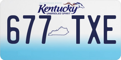 KY license plate 677TXE