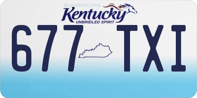 KY license plate 677TXI