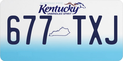 KY license plate 677TXJ