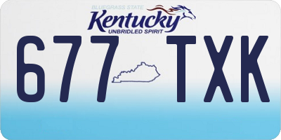KY license plate 677TXK