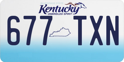 KY license plate 677TXN