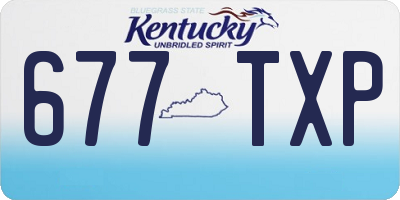 KY license plate 677TXP