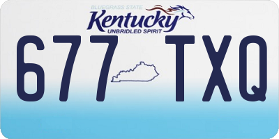 KY license plate 677TXQ