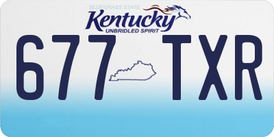 KY license plate 677TXR