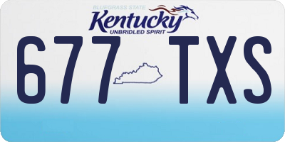 KY license plate 677TXS