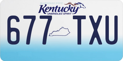 KY license plate 677TXU