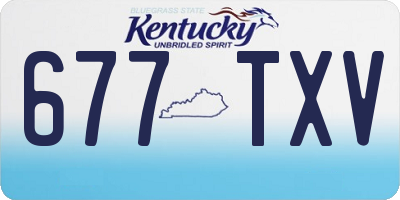 KY license plate 677TXV