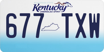 KY license plate 677TXW