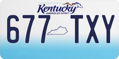 KY license plate 677TXY