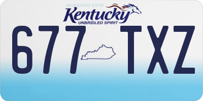 KY license plate 677TXZ