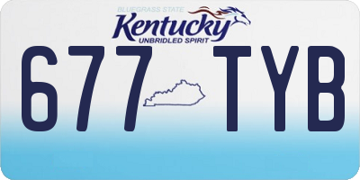 KY license plate 677TYB