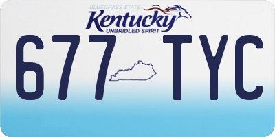 KY license plate 677TYC