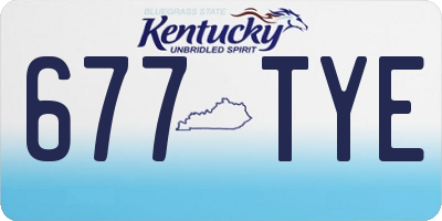 KY license plate 677TYE