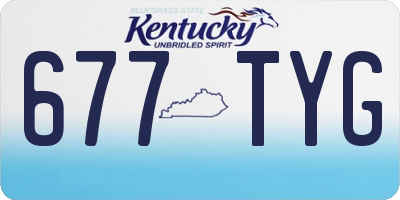 KY license plate 677TYG